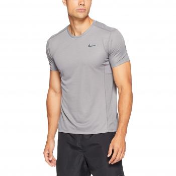 Nike Miler Camiseta, Hombre, Gunsmoke/Heather/Atmosphere Grey/Reflective Silver, Large