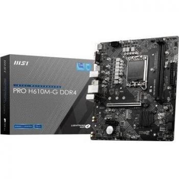 MSI Pro H610M-G DDR4 Gaming - Placa Base M-ATX, Compatible con procesadores Intel de 12ª generación, LGA 1700