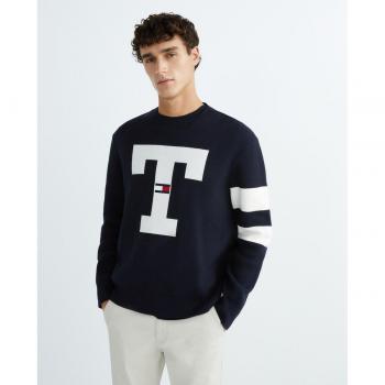 Jersey Tommy Jeans Relaxed Letter Azul Marino