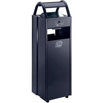 Recipiente de Basura y Cenicero con Techo Protector, Volumen 35 l, Color Gris Antracita RAL 7021