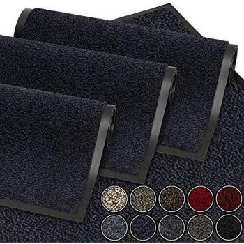 GadHome Felpudo de Entrada, Azul 60x90 cm|Alfombra Exterior para Puerta, Impermeable, Lavable para Atrapar Suciedad para Recibidor|Alfombrilla Antideslizante, Pasillo, Cocina, Dormitorio