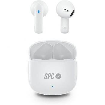 Auriculares Bluetooth SPC Zion 2 Play con Estuche de Carga, Autonomía 7h, Stick Corto 30mm, Color Blanco