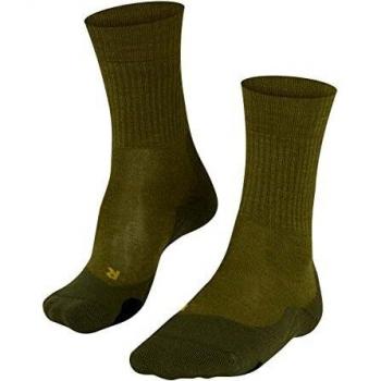 Falke TK2 Wool Men's Hiking Socks - Thick, Breathable, Anti-Blister, Forest Green (Size 46-48)