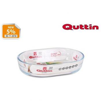 Molde de tarta de vidrio oval 17cm/0,6L de la marca Quttin
