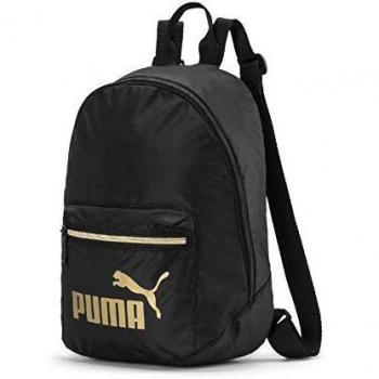 PUMA WMN Core Seasonal Archive Backpack Mochilla, Mujeres, Black-Gold, OSFA