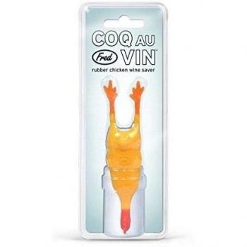 Fred Coq Au Vin - Tapón para botella de vino con forma de gallina desplumada