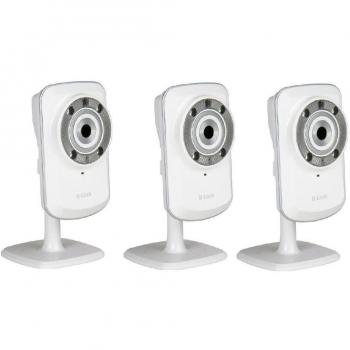 D-Link DCS-932L - Kit de 3 cámaras de vigilancia, blanco