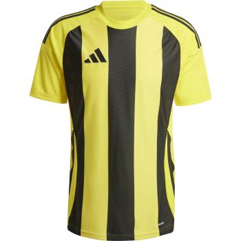 Camiseta de fútbol adidas Striped 24 hombre amarillo, manga corta, diseño a rayas