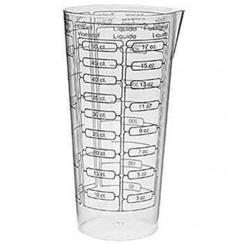 Vaso medidor de plástico Acan Tradineur de 500 ml, jarra y recipiente para medir líquidos y sólidos, dimensiones 11 x 10,5 cm, apto para cocina o repostería, válido para microondas y