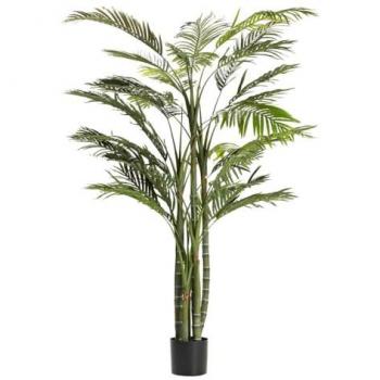 Planta Palmera Areca Artificial 110x110x190 cm - Verde y Negro