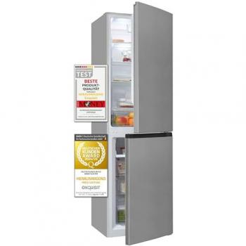 Frigorífico Combi Exquisit KGC250-85 No Frost 180cm 247L D Inoxidable