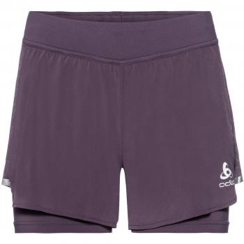 Odlo 2-In-1 Zeroweight Ceramicool Ligh Pantalón Corto, Mujer, Violeta