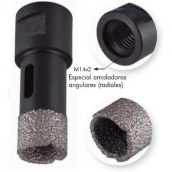 Corona de diamante para porcelanico M-14 para amoladora broca 10mm CELESA