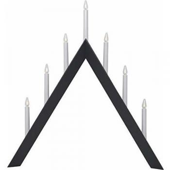 Candelabro Circum, puntiagudo, 7 luces, gris oscuro