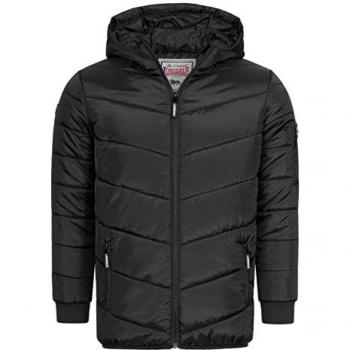 Chaqueta Lonsdale Bryngwyn Negra con Capucha para Niño 140 cm