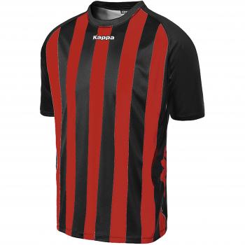 Kappa Barletta SS - Camiseta de equipación para hombre, color negro / rojo, talla XXL