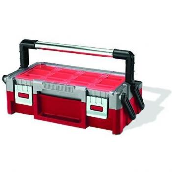 Keter 222628 Caja de herramientas Cantilever 18, Rojo Y Gris, 43.8x12.5x22 cm