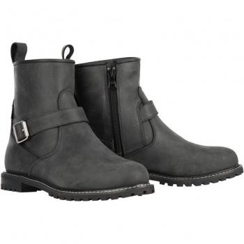 Botas de Moto Oxford Sofia para Mujer Color Gris en Cuero PU Carbono