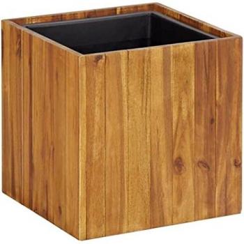 vidaXL Garden Raised Bed Pot 33.5x33.5x33.5 cm Solid Acacia Wood