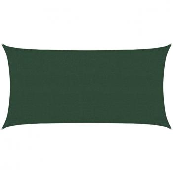 Toldo de vela rectangular HDPE 160 g/m² 3x6 m Color Taupé, Verde oscuro, Azul