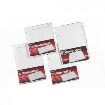 Twinlock Crown 3C Double Ledger Refill Sheets, 75841