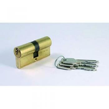 Tesa Assa Abloy, 50305050L, Cilindro Estándar, TE5, Leva Larga, Llave - Llave, Latonado, 50 x 50 mm