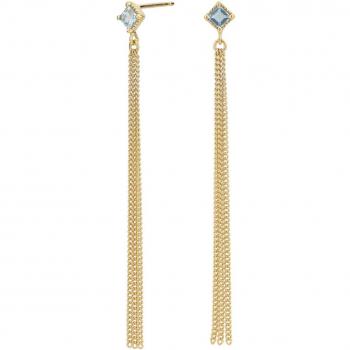 Pendientes largos topacio azul plata Itemporality SEA-207-129-UU