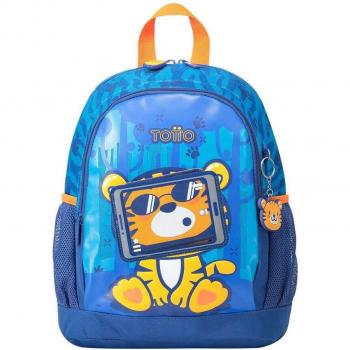 Mochila Totto Avatar escolar mediana de tigre y pantalla Little