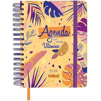 Finocam Agenda Escolar Talkual 2023-2024 Vitamina+ 1 Día Página Cuarto Espiral 155x217mm Multicolor Ref. CB638361224