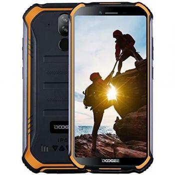 DOOGEE S40 Dual SIM 4G Movil Todoterreno, Android 9.0 Telefonos Moviles Libres Antigolpes IP68/IP69K Impermeable 3GB+32GB 4650mAh 5.5'', Cámara 8MP+5MP NFC Huella Dactilar Desbloqueo Facial - Naranja