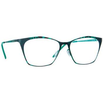 Italia Independent II 5214 IBR.036 Women’s Eyeglasses Blue Size 51 - Frame Only - Blue Light Block Available