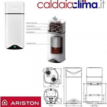 Bomba de calor para ACS, modelo Nuos Evo A+ 110, instalación vertical, temperatura aire de funcionamiento -5/42ºC