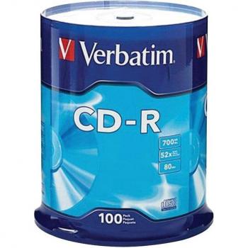 Verbatim 94554 700MB 80-Minute 52x CD-Rs (100-ct Spindle)