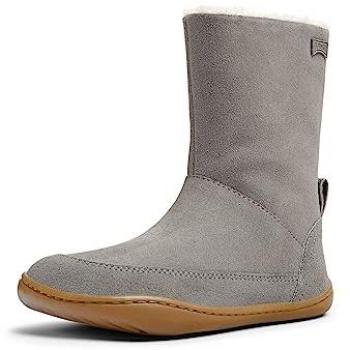 Botas de Piel Peu Cami gris Camper para niña con borrego interior, modelo K900305-005, talla 31 EU