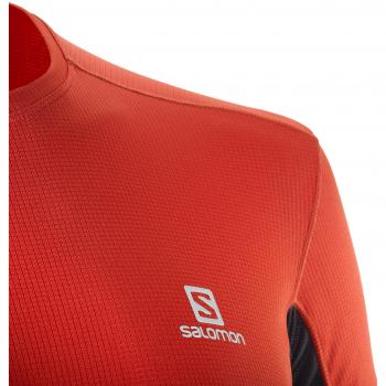 Salomon Agile Camiseta de Manga Corta, Hombre, Blanco, M