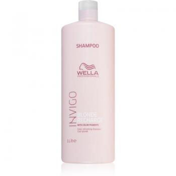 Wella Invigo Blonde Recharge Shampoo 1000ml - Champú protector del color para cabello rubio cool blond, 1000 ml