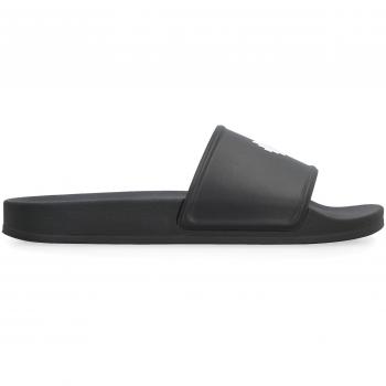 Marcelo Burlon Men's County Cross Rubber Slides in Black | Size 40 | CMIC001C99MAT001 Color 1001