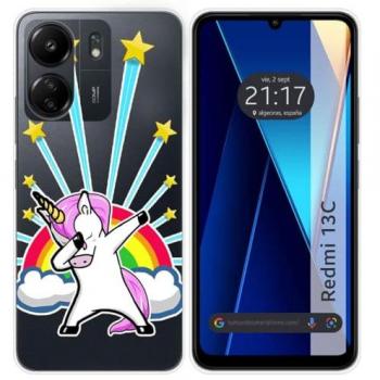 Funda de Silicona Transparente Unicornio para Xiaomi Poco C65