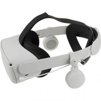 Auriculares de sonido envolvente para Oculus Quest 2 con conector Aux giratorio de 360 grados