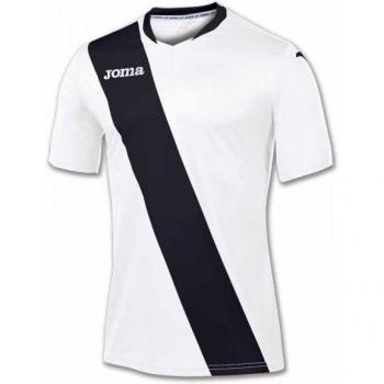 Joma 100158.201 - Camiseta de equipación de manga corta para hombre, color blanco / negro, talla 4XS-3XS