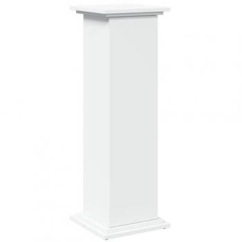 Pedestal expositor con almacenaje madera blanco 31x30x90 cm