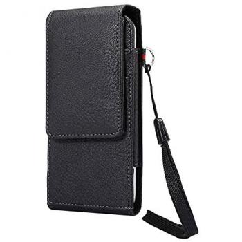 Funda Cinturón con Tarjetero y Clip Giratorio 360° de Piel Sintética Premium para Mobistar C1 Shine (2020) - Negra