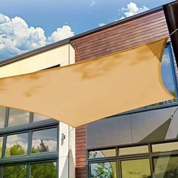 HAIKUS Toldo Vela Cuadrado 4x4 m, Vela de Sombra PES, Impermeable, Resistente y 95% Protección Rayos UV para Exterior, Jardín, Terrazas