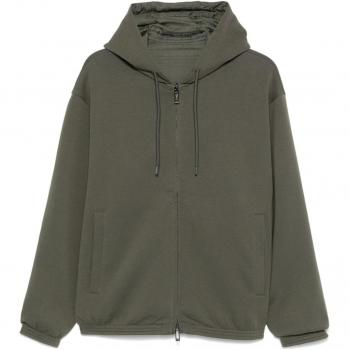 Emporio Armani Men's Reversible Green Hoodie Sweatshirt - Size XL