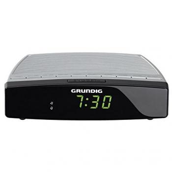 Grundig 4013833874287 Radio Despertador, Negro/Plata