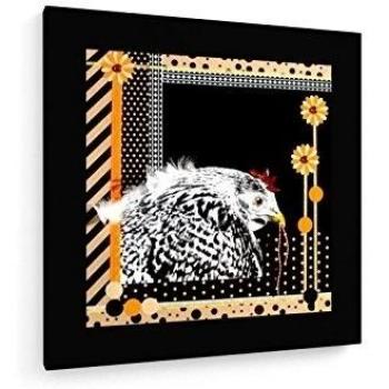 Retrato de pollo - 20x20 cm - weewado - Impresiones sobre lienzo - Muro de arte