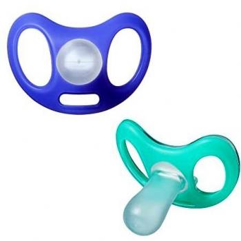 Chupete Tommee Tippee Advanced (6 - 18 M.) 2 unids. gris/verde.