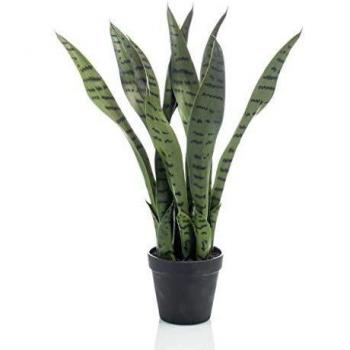 Emerald Planta Sansevieria en Maceta 55 cm Decoración Flores Artificiales Casa Jardín