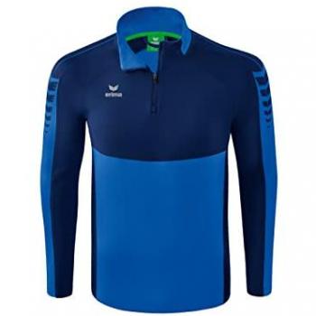 Sudadera Erima Six Wings con Media Cremallera para Entrenamiento Unisex Azul XXL