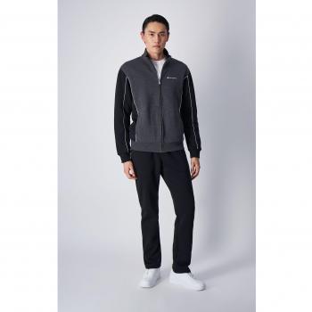 Champion - Chándal Gris Completo con Cremallera para Hombre Talla S